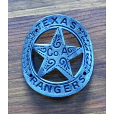 Texas Rangers Gun Butt Grip Badge