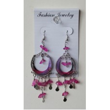 Color Magic Purple Horse Shoe Earrings