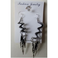 Black Spiral Earrings