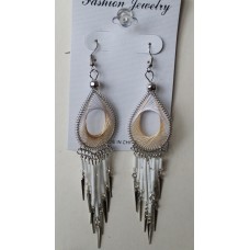 Color Magic Gold-White Earrings