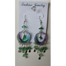 Color Magic Blue. Green. Purple Earrings