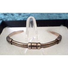 Vintage Sterling Silver Segmented Cuff Bracelet 7"