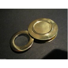 19th Century Vintage Antique Style Brass Pocket Folding Burning Glass Magnifying Lens